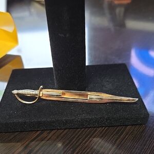 Vintage Gold Sword Tie Clip